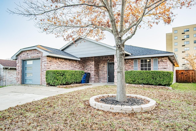 ranch-style home with a garage