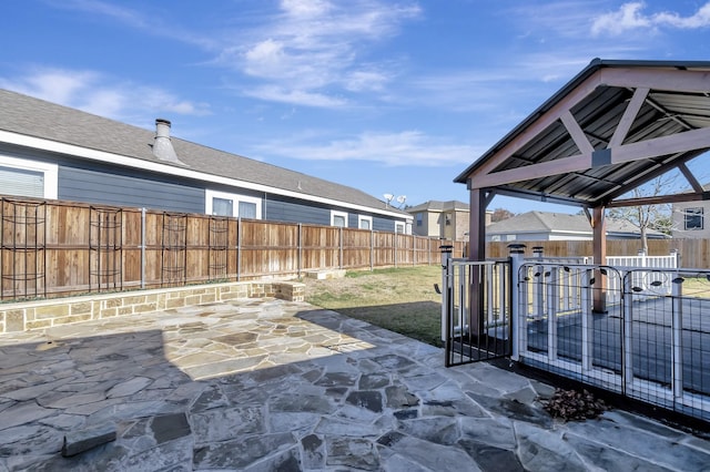 view of patio with a gazebo