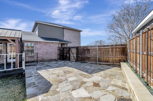 view of patio / terrace featuring a fenced backyard