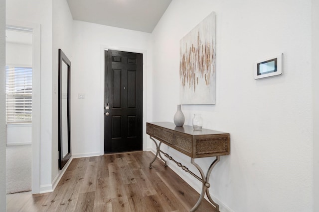 interior space featuring light wood-type flooring