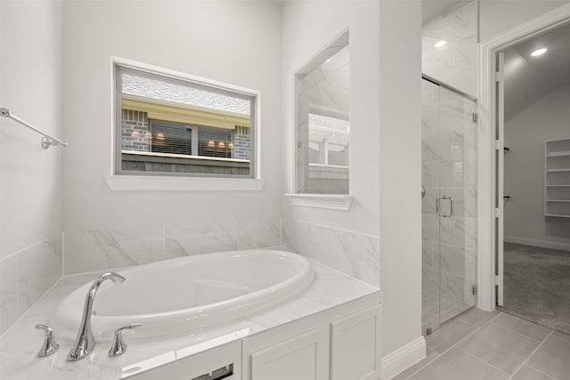 2009 Elm Pl, Northlake, TX 76247 - full bathroom featuring a garden tub and a shower stall
