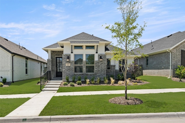 2009 Elm Pl, Northlake, TX 76247 - view of front of property with brick siding and a front lawn