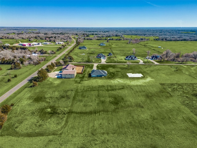 drone / aerial view featuring a rural view