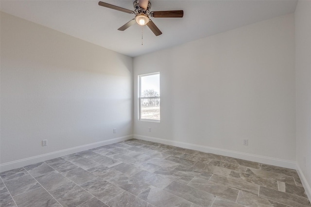 empty room with ceiling fan