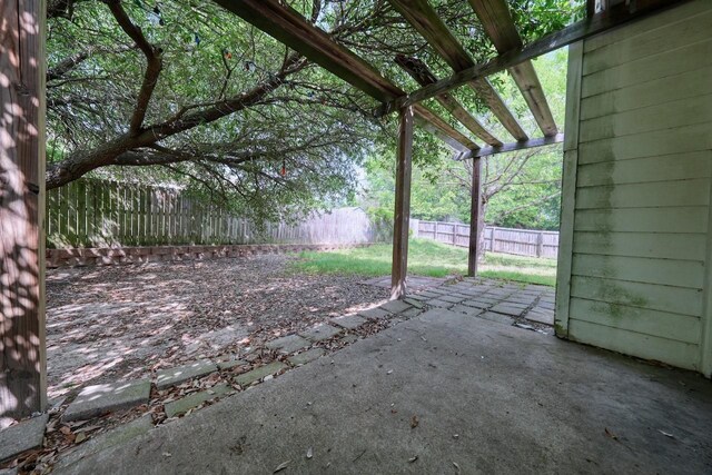 view of patio with a pergola