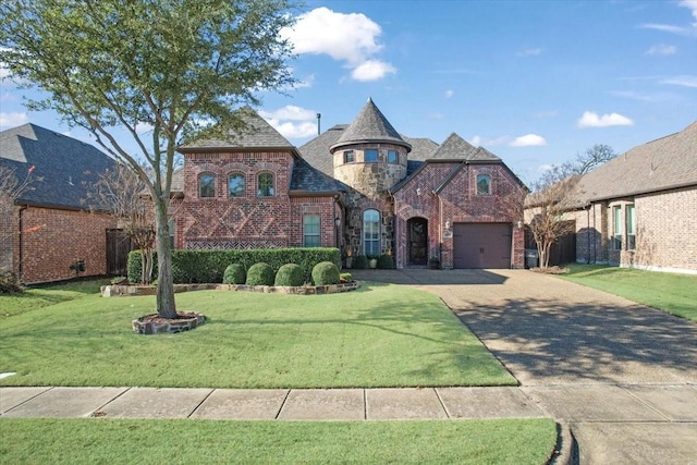 view of front of home featuring a front lawn