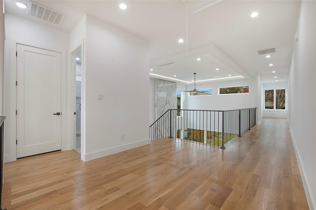 hallway featuring light hardwood / wood-style floors