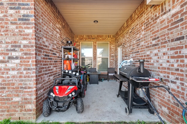 view of patio / terrace with a grill