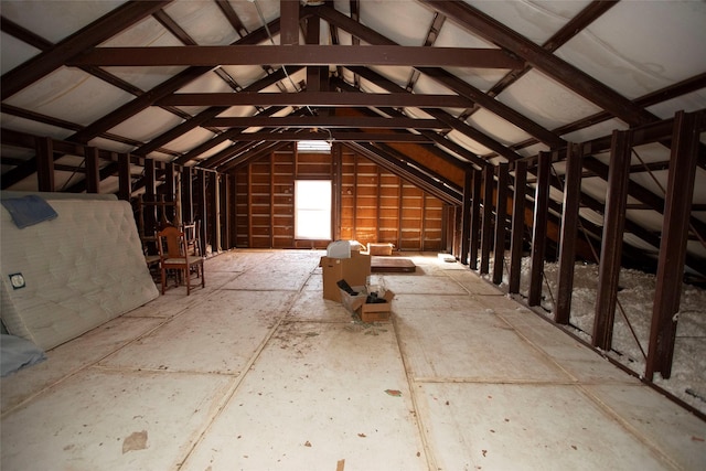 view of attic