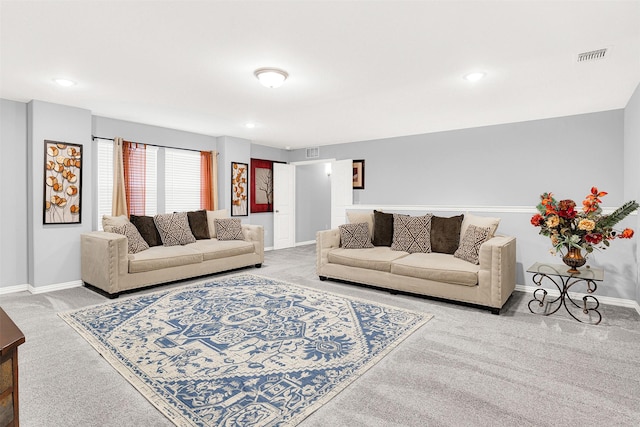 view of carpeted living room