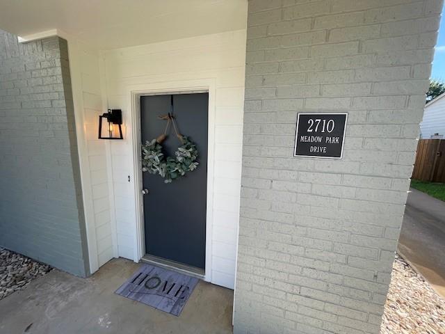 view of doorway to property