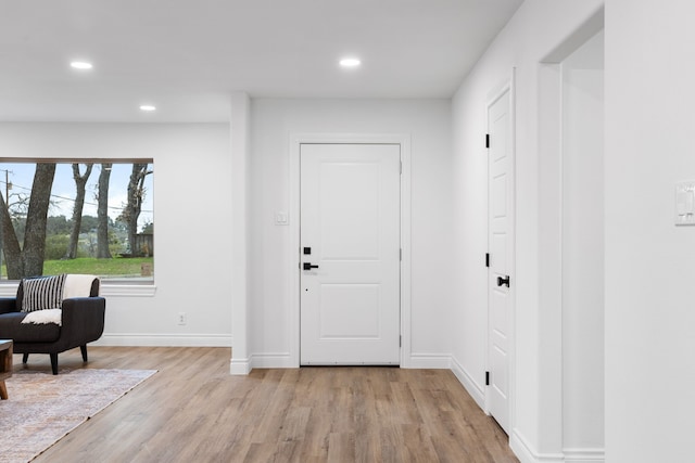 foyer featuring light hardwood / wood-style flooring