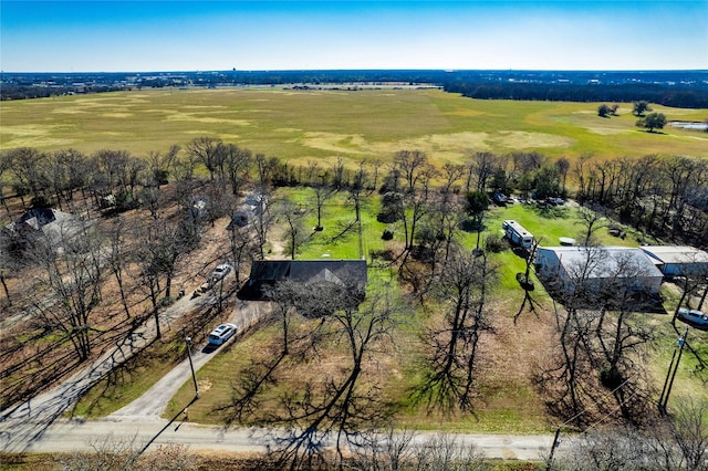 aerial view with a rural view