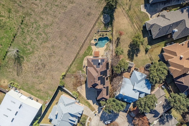 drone / aerial view with a residential view