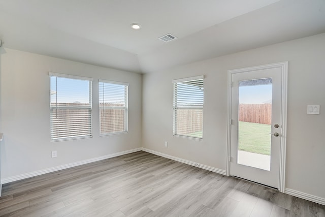 interior space featuring light hardwood / wood-style flooring