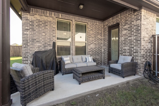 view of patio / terrace with outdoor lounge area