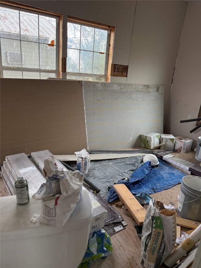 miscellaneous room featuring hardwood / wood-style floors