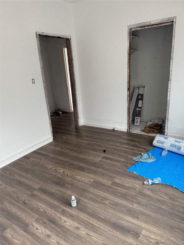 interior space featuring dark hardwood / wood-style flooring