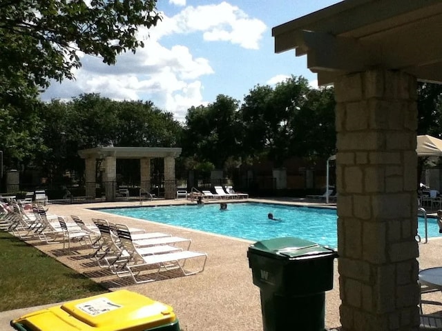 view of pool with a patio