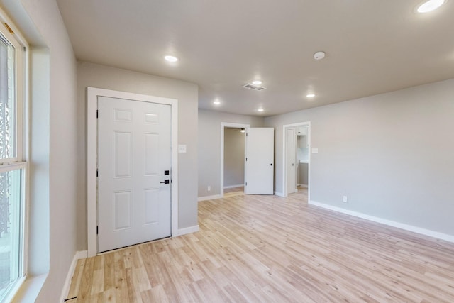 foyer entrance featuring light hardwood / wood-style flooring