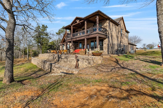 back of house with a patio area