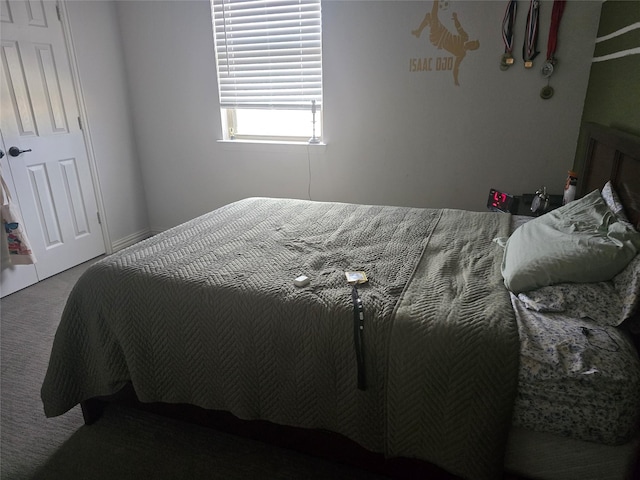 bedroom with carpet