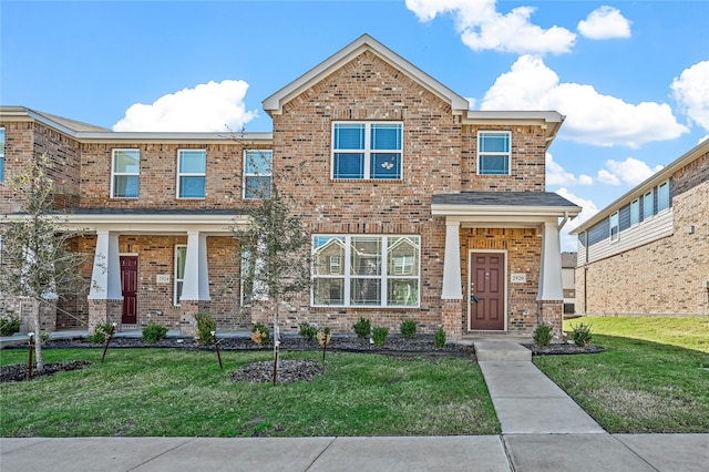 view of front of house with a front yard