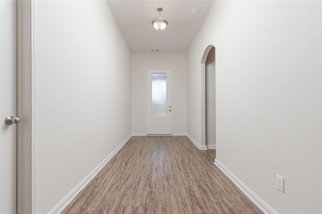 entryway featuring light wood-type flooring