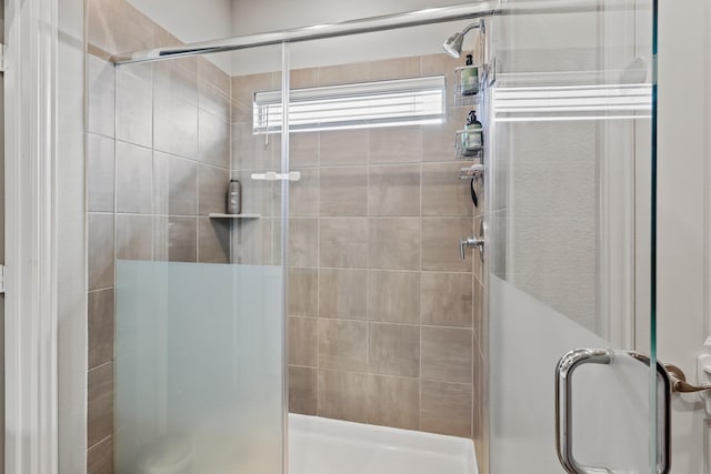 bathroom with walk in shower