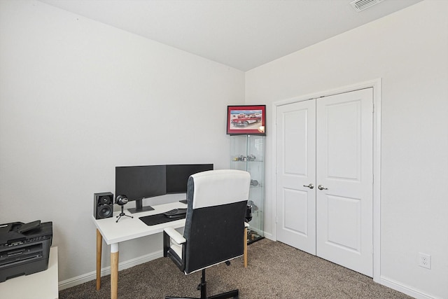 office with carpet floors