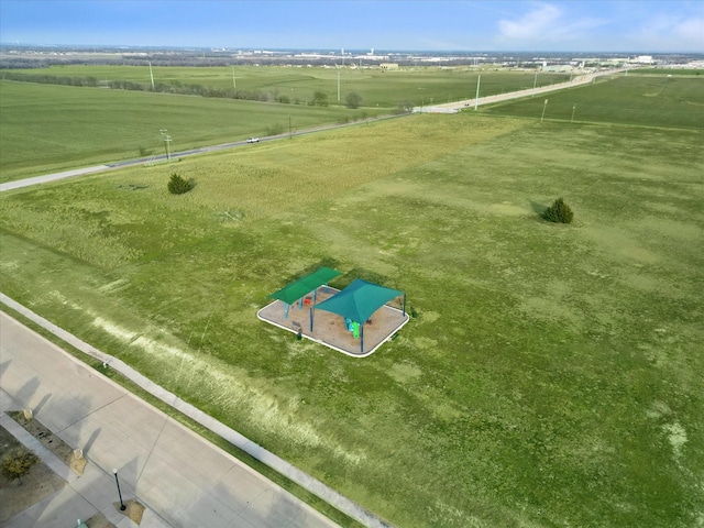 aerial view with a rural view