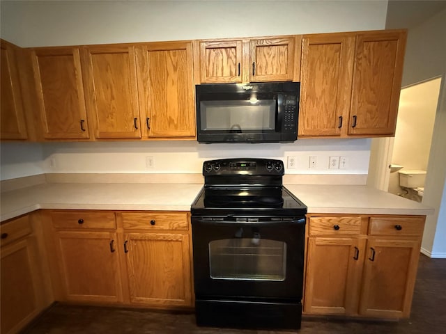 kitchen featuring black appliances