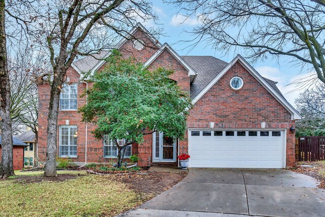 view of property featuring a garage