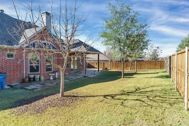 view of yard with a patio