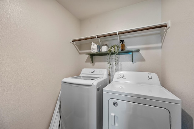 laundry room featuring washer and dryer