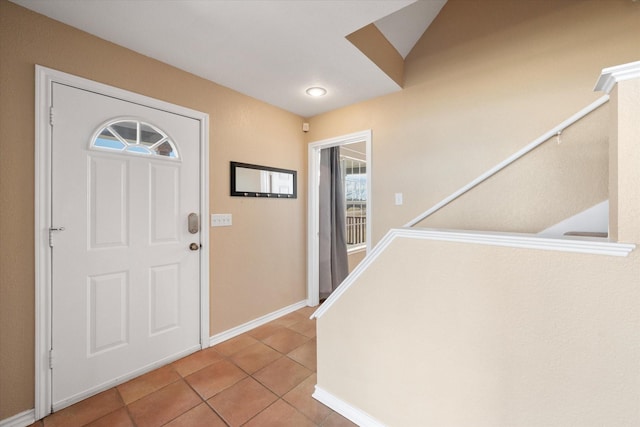 view of tiled entryway