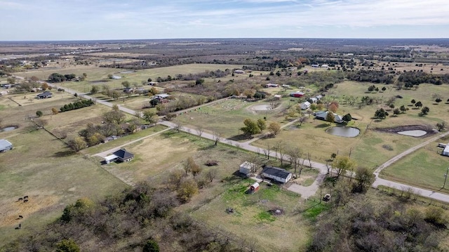 drone / aerial view featuring a rural view