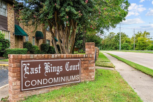 view of community sign