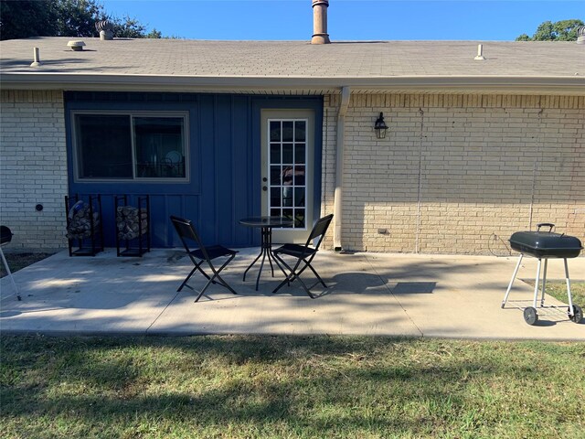 view of patio with grilling area