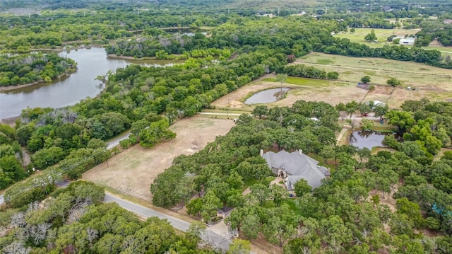 6565 Rockridge Trl, Aubrey, TX 76227 - drone / aerial view of a large body of water and a forest