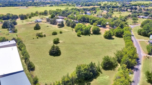 aerial view with a rural view