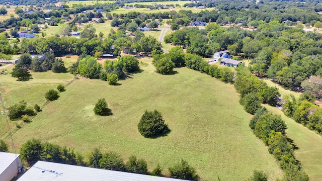 drone / aerial view with a rural view