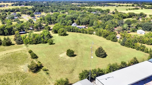 aerial view featuring a rural view