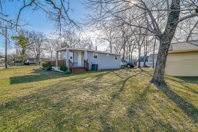 exterior space featuring central AC unit