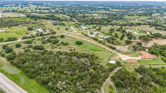 bird's eye view with a rural view