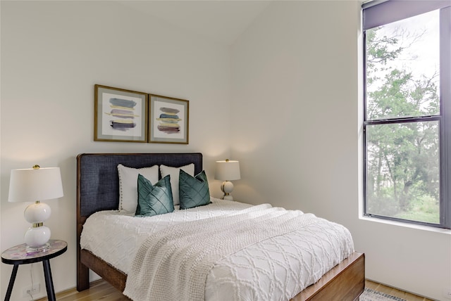 bedroom featuring light hardwood / wood-style floors