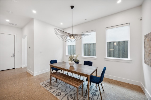 view of dining room