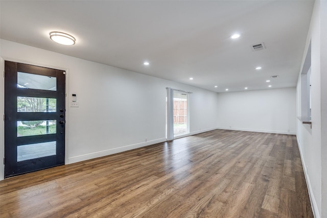 entrance foyer with hardwood / wood-style flooring