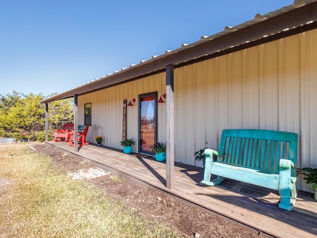 exterior space with a deck