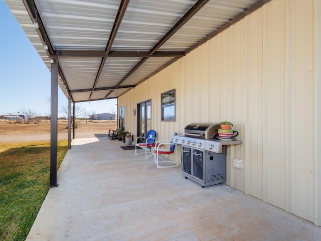 view of patio / terrace featuring grilling area